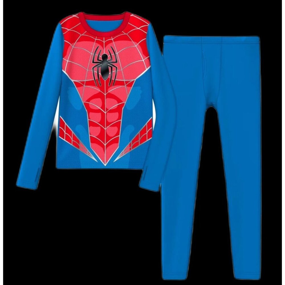 Climateright By Cuddl Duds Boys L SpiderMan Warm Underwear Set SIZE 10-12 NEW